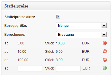 Staffelpreise